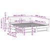 vidaXL Ramka ł&oacute;żka z szufladą Brązowy 200 x 200 cm Lite drewno sosnowe