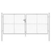 vidaXL Brama ogrodowa z siatki, srebrna, 300x125 cm, ocynkowana stal