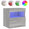 vidaXL Ścienne szafki TV z LED, 2 szt., szary dąb sonoma, 40x30x40 cm