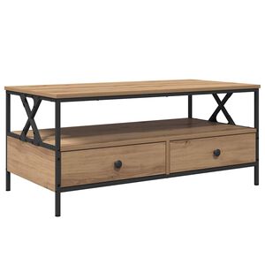 vidaXL Stolik kawowy dąb artisan 100 x 51 x 45 cm Drewno inżynieryjne