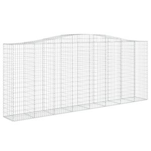 vidaXL Łukowaty kosz gabionowy 400x50x160/180 cm, galwanizowane żelazo
