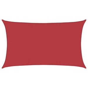vidaXL Żagiel przeciwsłoneczny, 160 g/m&sup2;, czerwony, 5x8 m, HDPE