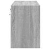 vidaXL Ścienna szafka TV z LED, szary dąb sonoma, 80x31x45 cm