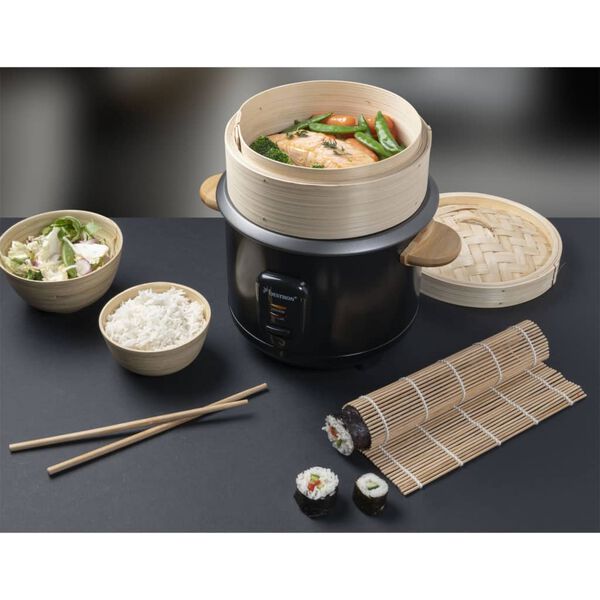 Bestron Garnek do gotowania ryżu z akcesoriami ARC100BBS, 1 L, czarny