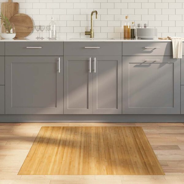 vidaXL Dywan prostokątny, naturalny, 100x100 cm, bambusowy