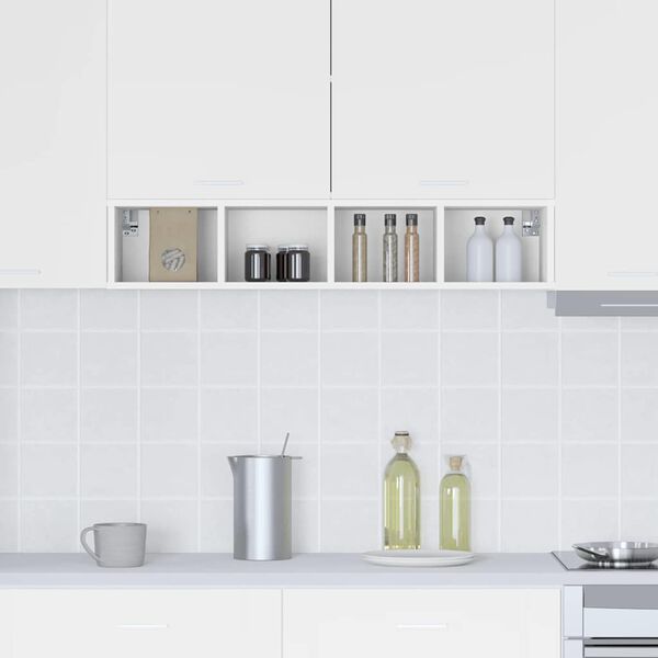 vidaXL Szafka wisząca Biały 20 x 29,5 x 100 cm Materiał drewnopochodny