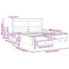 vidaXL Ramka ł&oacute;żka z szufladą Z zagł&oacute;wkiem Materiał drewnopochodny