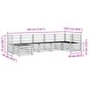 vidaXL Zestawy sof 7 pcs Naturalny Lite Drewno Akacji