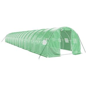 vidaXL Szklarnia ze stalową ramą, zielona, 54 m&sup2;, 18x3x2 m