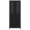 vidaXL Highboard Czarny Dąb 69,5 x 34 x 180 cm Materiał drewnopochodny