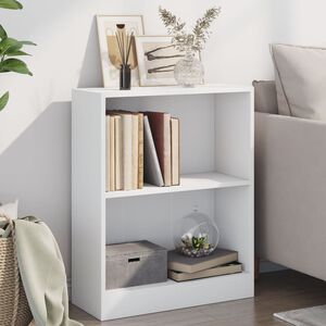 vidaXL Szafka na książki, biała 60x24x76 cm, materiał drewnopochodny