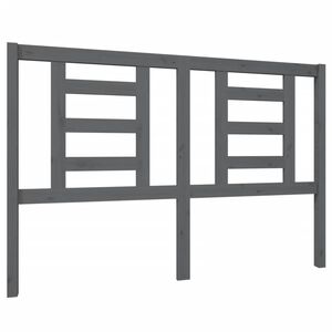 vidaXL Wezgłowie ł&oacute;żka, szare, 146x4x100 cm, lite drewno sosnowe