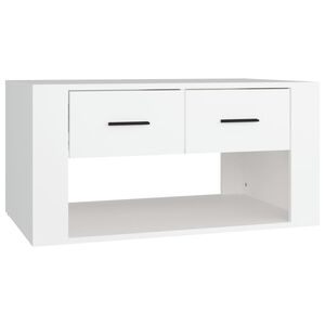 vidaXL Stolik kawowy, biały, 80x50x40 cm, materiał drewnopochodny