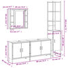 vidaXL 4-częściowy zestaw szafek łazienkowych, przydymiony dąb