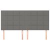 vidaXL Zagł&oacute;wek ciemnoszary 180x5x118/128 cm materiał