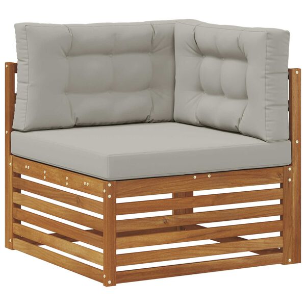 vidaXL Sofa narożna na zewnątrz Lite Drewno Akacji Naturalny