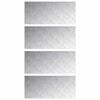 vidaXL Stopień 4 szt. 90 x 40 cm Srebrny Aluminium Prostokątny