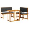 vidaXL Zestaw Bistro Ogrodowego 3 pcs Brązowy Lite Drewno Akacji