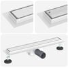 vidaXL 2 w 1 Odwodnienie prysznicowe Srebrny 60 cm Stal nierdzewna 304