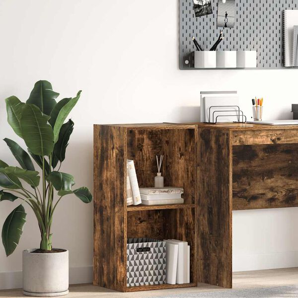 vidaXL Regał, przydymiony dąb, 40x30x77 cm, materiał drewnopochodny