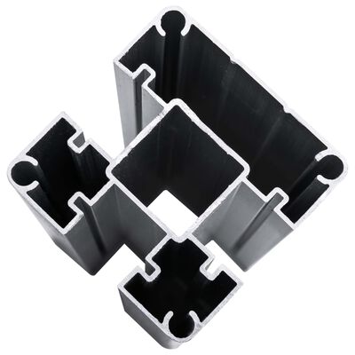 vidaXL Ogrodzenie WPC, 8 paneli kwadratowych, 1 skośny, 1484x186 cm