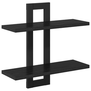 vidaXL P&oacute;łki wiszące Czarny dąb 40 x 15 x 40 cm Drewno inżynieryjne