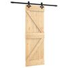 vidaXL Drzwi przesuwne Naturalny i czarny 70 x 210 cm