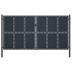 vidaXL Brama ogrodowa stalowa 400x200 cm antracyt