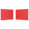 vidaXL Ściana boczna namiotu na imprezy 2 pcs czerwony 300 x 195 cm