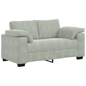vidaXL Sofa dwuosobowa Jasnoszara 160x77x82 cm Aksamit