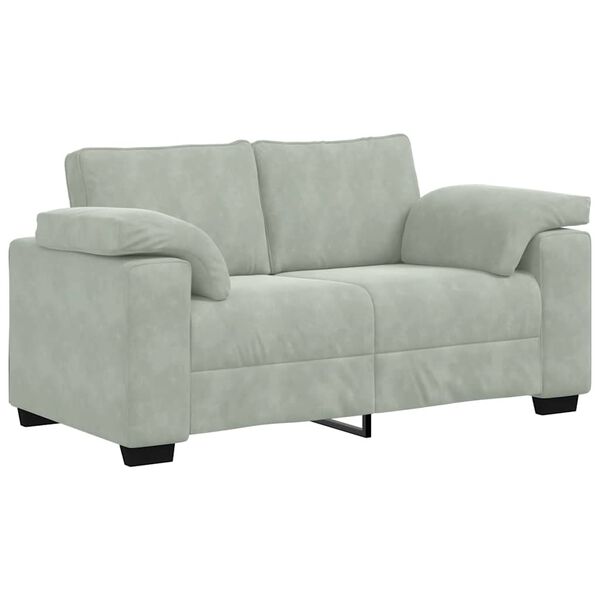 vidaXL Sofa dwuosobowa Jasnoszara 160x77x82 cm Aksamit