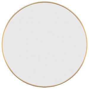 vidaXL Lustro ścienne, złote, &Oslash; 50 cm, okrągłe