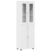 vidaXL Highboard z p&oacute;łką Wysoki połysk biały 60 x 35 x 182 cm
