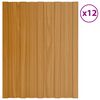 vidaXL Panel dachowy 12 pcs Naturalny 60 x 45 cm Stal galwanizowana