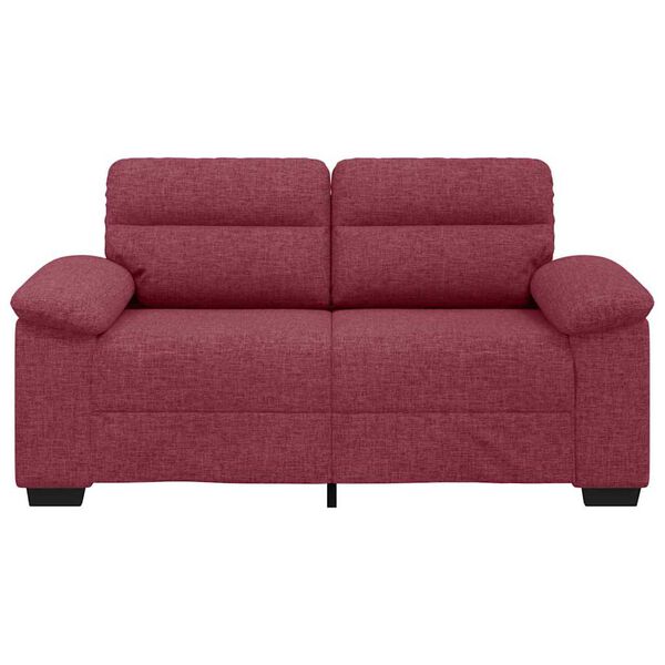 vidaXL Sofa 2-osobowa w kolorze czerwonego wina 160x81x84 cm Tkanina