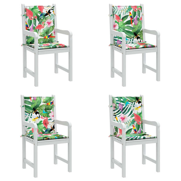 vidaXL Poduszki na krzesła z niskim oparciem, 4 szt., wielokolorowe