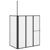 vidaXL Parawan prysznicowy Biały 120 x 70 x 137 cm Aluminium