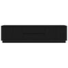 vidaXL Szafka RTV z oświetleniem LED Czarny Dąb 193,5x41x50 cm