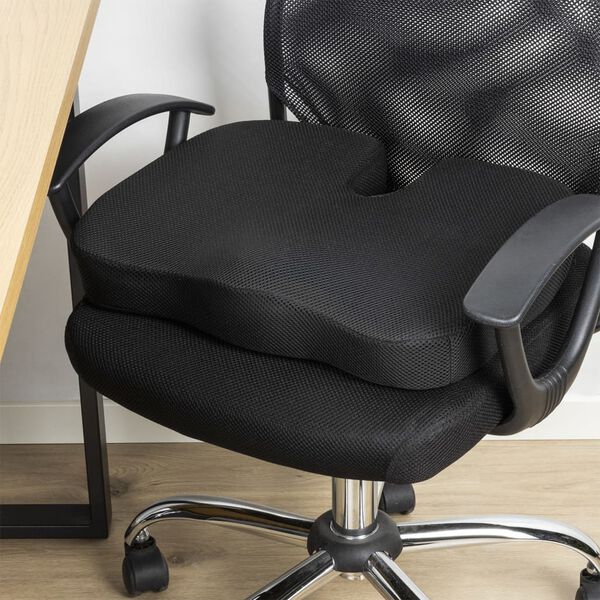 HI Poduszka profilowana, 45x35x7 cm, czarna