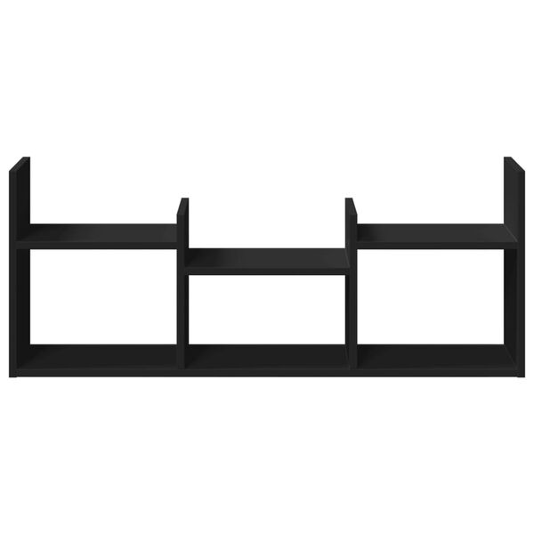 vidaXL Półka ścienna, 100x18x40 cm, czarna, materiał drewnopochodny