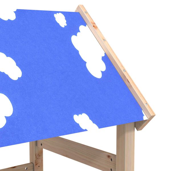 vidaXL Wieża zabaw Brązowy 52,5 x 110,5 x 215 cm Lite drewno sosnowe