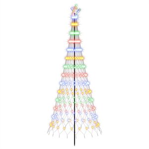 vidaXL Choinka świąteczna LED 250 cm 290 LED Wielokolorowy Żelazo