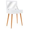 vidaXL Toaletka z lustrem, MDF, 60 x 40 x 75 cm