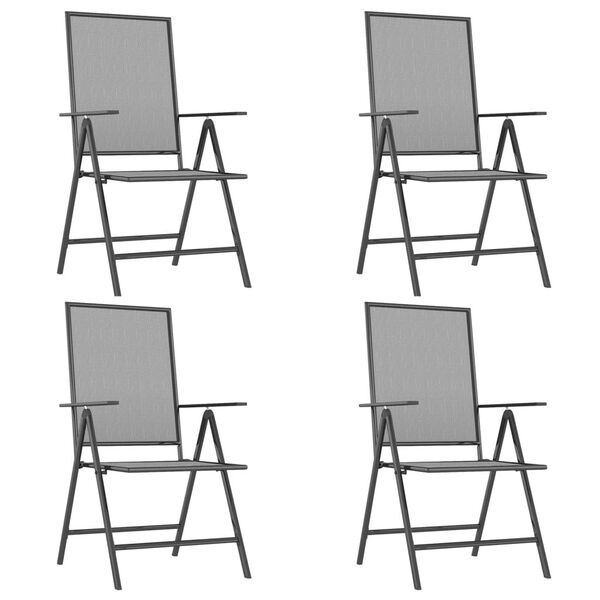 vidaXL 5-częściowy zestaw mebli ogrodowych, antracytowy, stal