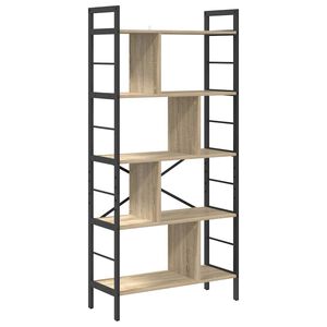 vidaXL P&oacute;łka na książki 9 poziomy 75 x 30 x 156 cm Drewno inżynieryjne