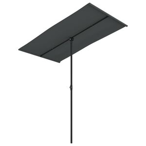 vidaXL Parasol ogrodowy na aluminiowym słupku, 180x110 cm, antracytowy