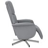 vidaXL Rozkładany fotel masujący z podn&oacute;żkiem, jasnoszary, tkanina