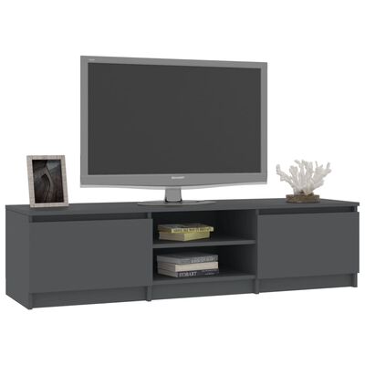 vidaXL Szafka pod TV, szara, 140x40x35,5 cm, materiał drewnopochodny