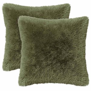 vidaXL Poduszka z poduszką HEERLEN 6 szt. zielony Fleece PV