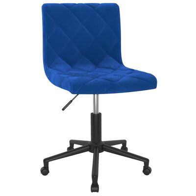 vidaXL Obrotowe krzesła stołowe, 2 szt., niebieskie, aksamitne